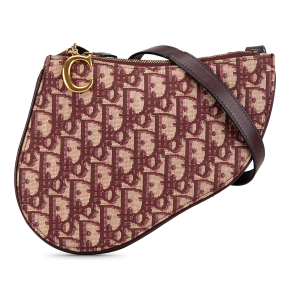 Pre-Loved Dior Oblique Canvas Saddle Triple Zip Crossbody - Picture 1 of 9